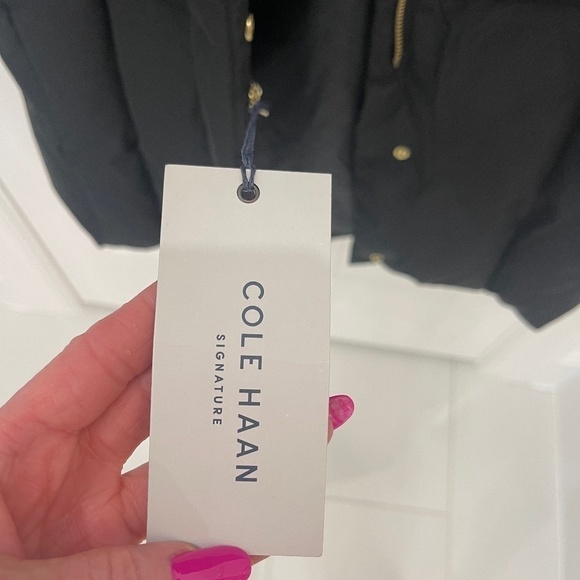 Cole Hann Signature Puffer Jacket Size M, NWT, Black - Picture 6 of 10